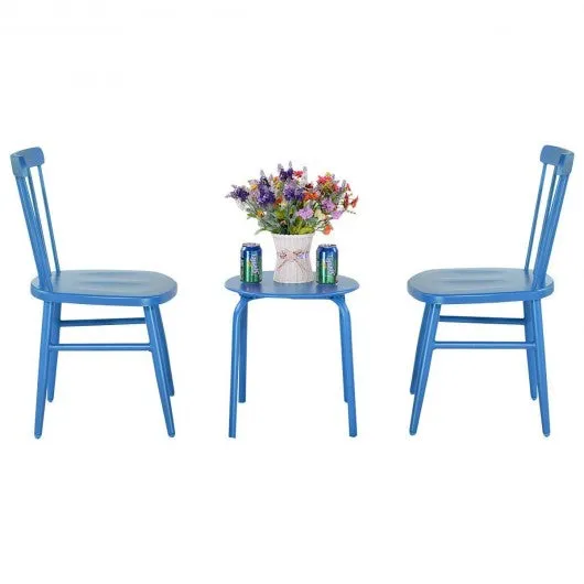 3 pcs Bistro Steel Table and Chair - Blue