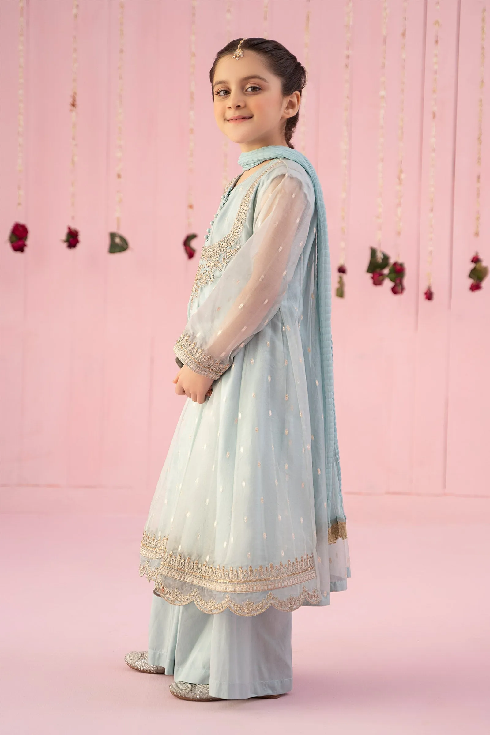 3 Piece Embroidered Organza Suit | MKS-EF24-19