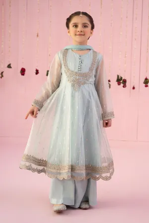 3 Piece Embroidered Organza Suit | MKS-EF24-19