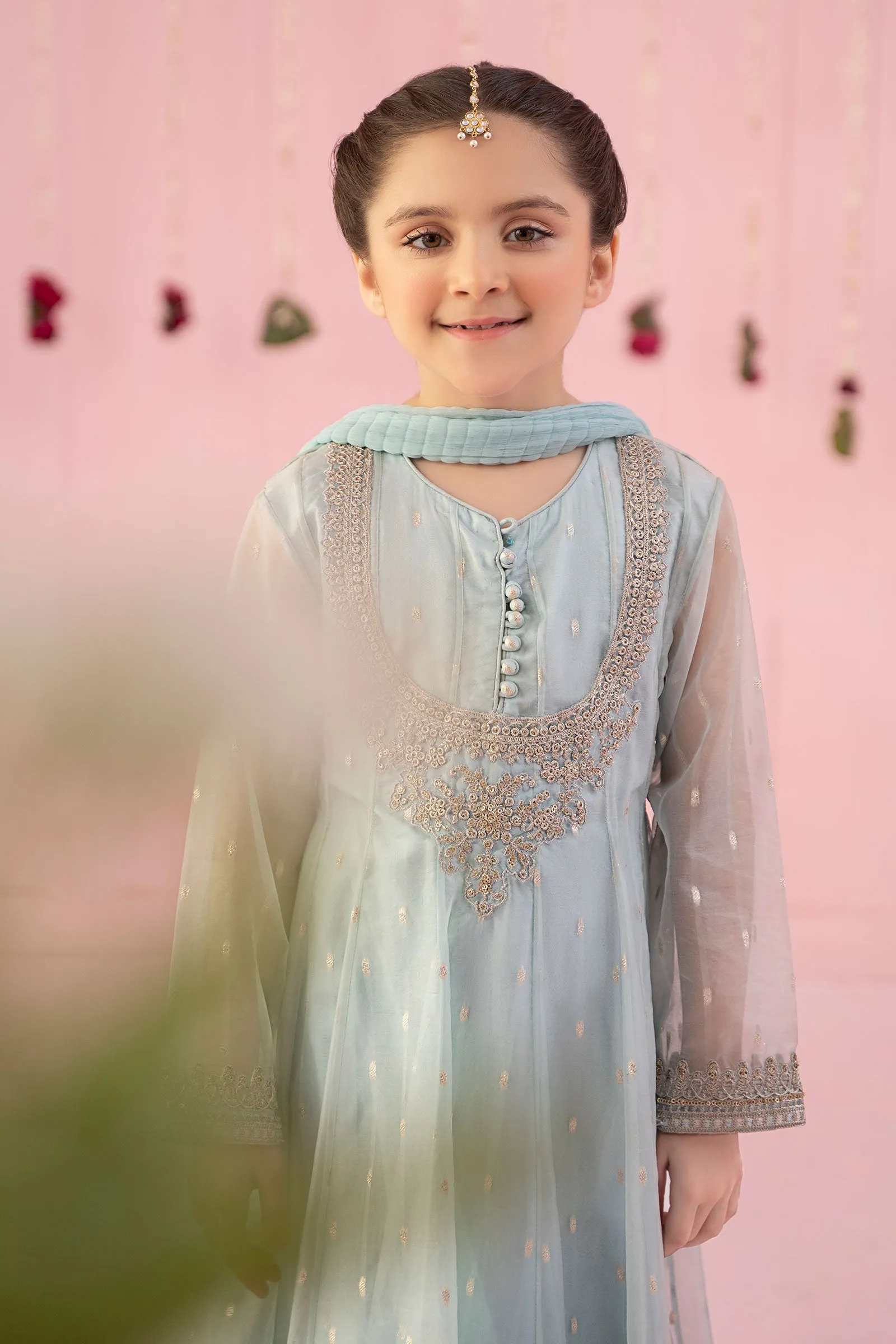 3 Piece Embroidered Organza Suit | MKS-EF24-19