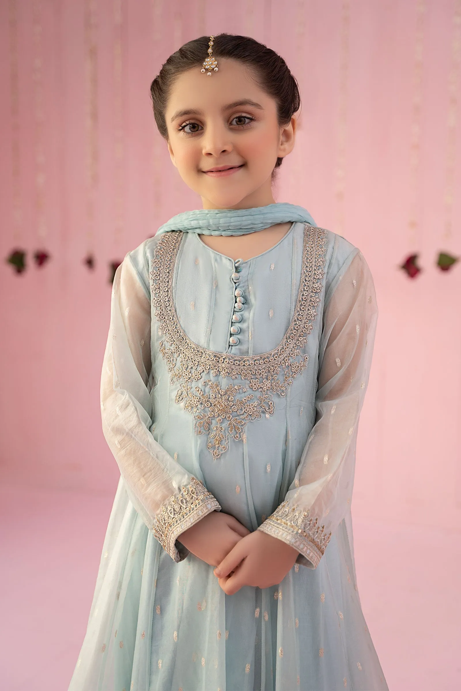 3 Piece Embroidered Organza Suit | MKS-EF24-19