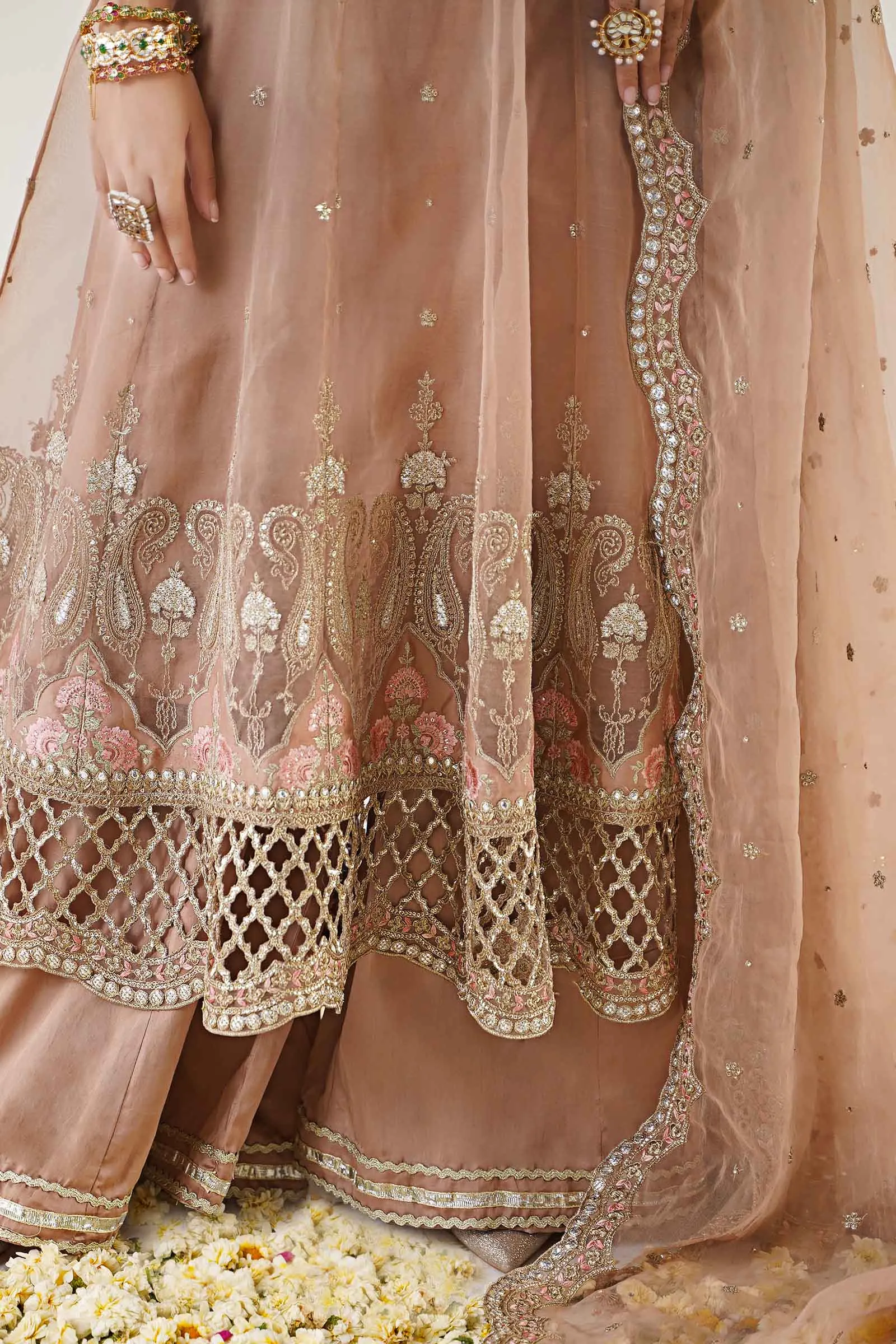 3 Piece Embroidered Organza Suit | SF-EA24-31