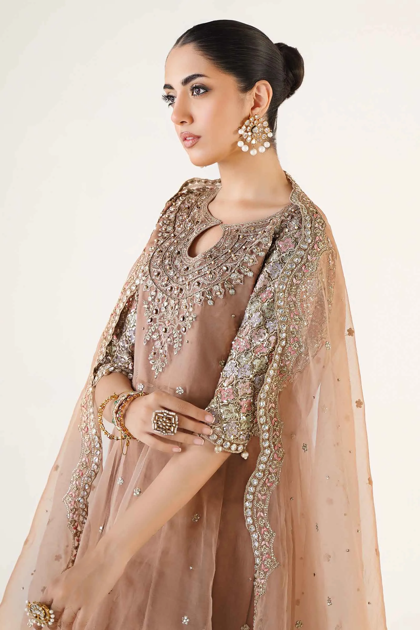 3 Piece Embroidered Organza Suit | SF-EA24-31