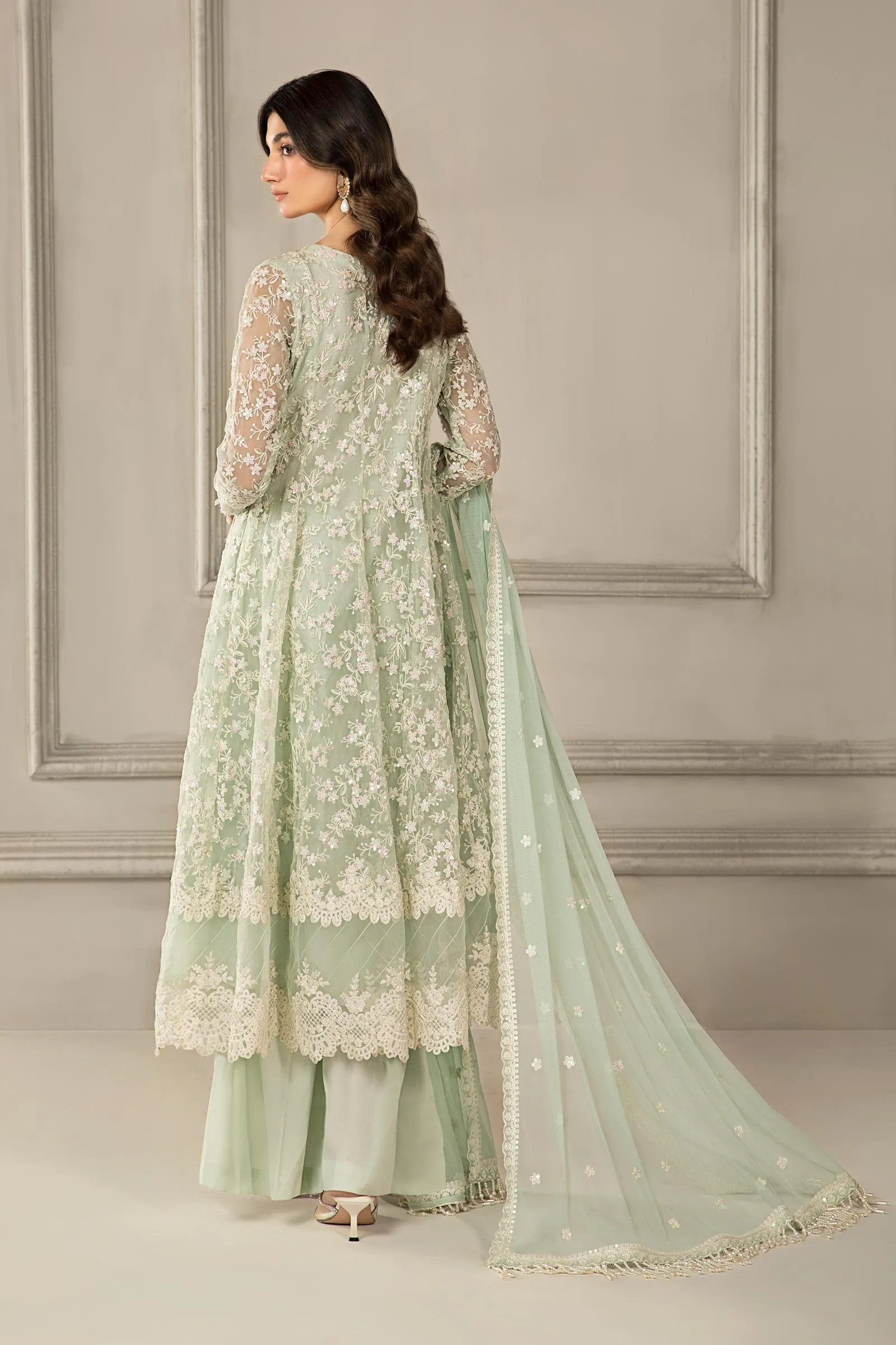 3 Piece Embroidered Organza Suit | SF-EF24-09