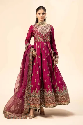 3 Piece Embroidered Raw Silk Suit | SF-W24-65