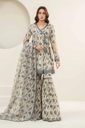 3 Piece Printed Lawn Suit | DW-PF24-06