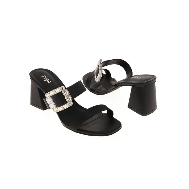 A Snazzy Buckle Adorned Mule BCM 149