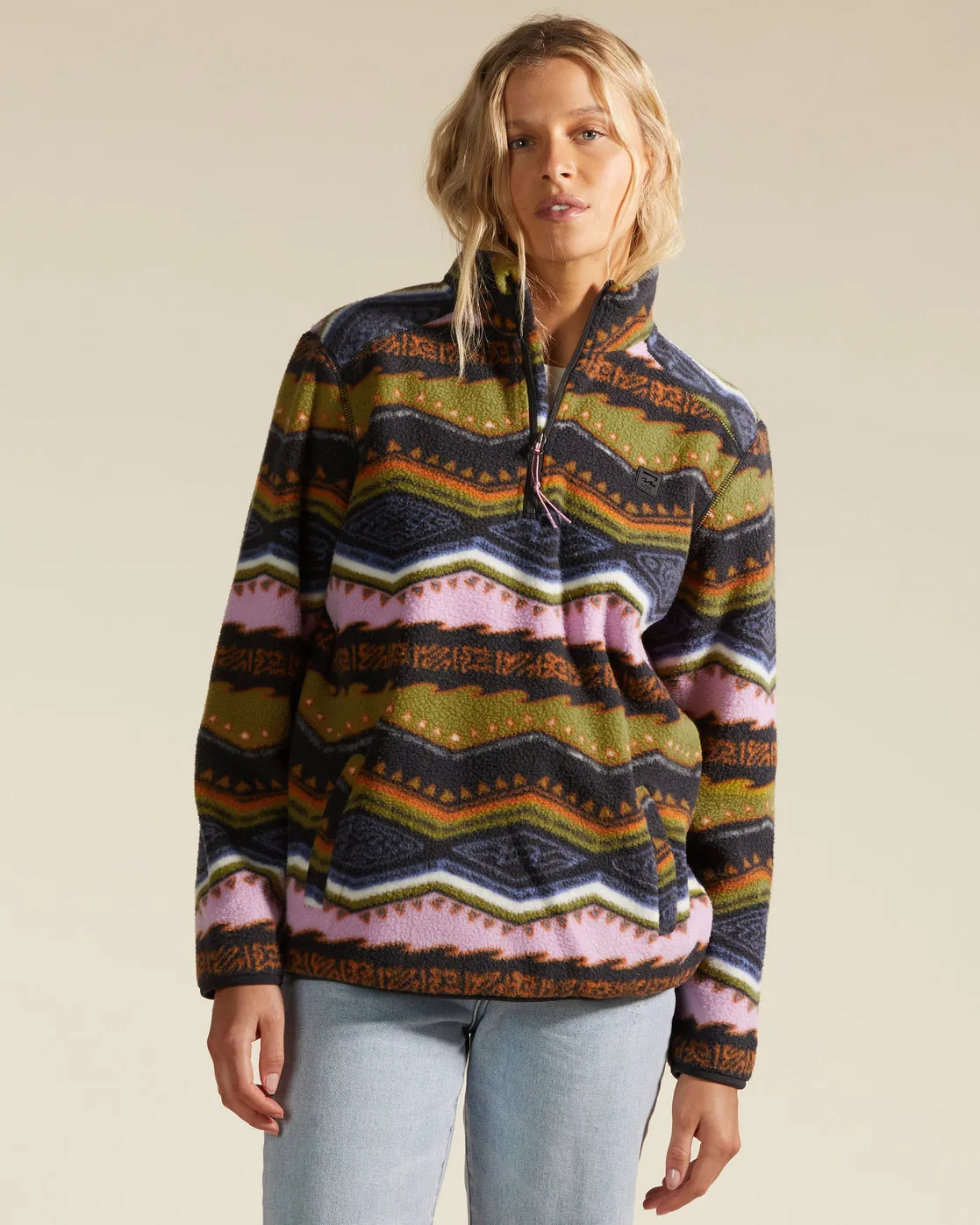 A/Div Boundary Mock 3 Half-Zip Pullover Sweatshirt - Black Multi