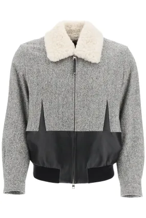 Alexander McQueen Shearling Collar Panelled Jacket