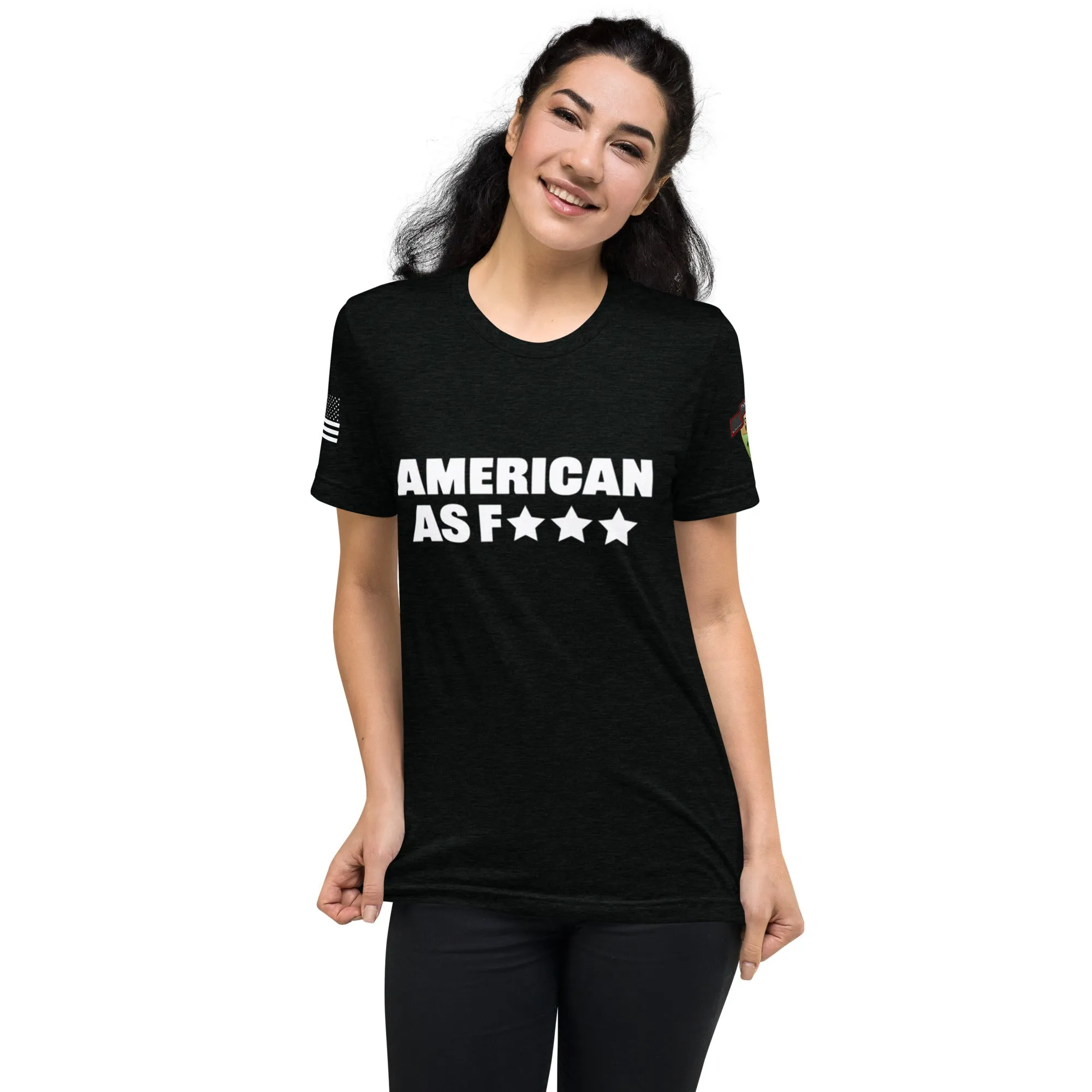 American AF Short Sleeve T-shirt -  Black/White