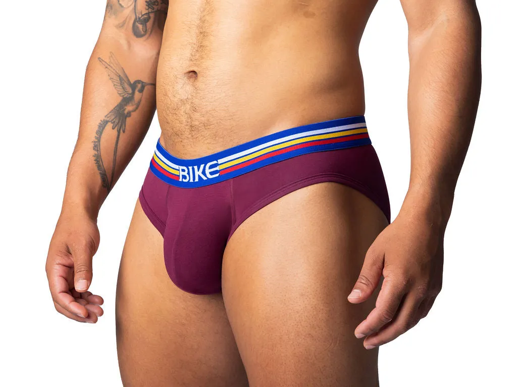 BIKE Stretch Cotton Brief Burgundy