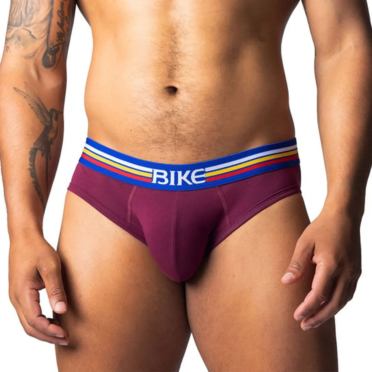 BIKE Stretch Cotton Brief Burgundy