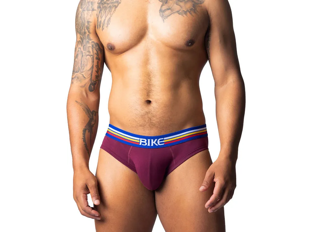 BIKE Stretch Cotton Brief Burgundy