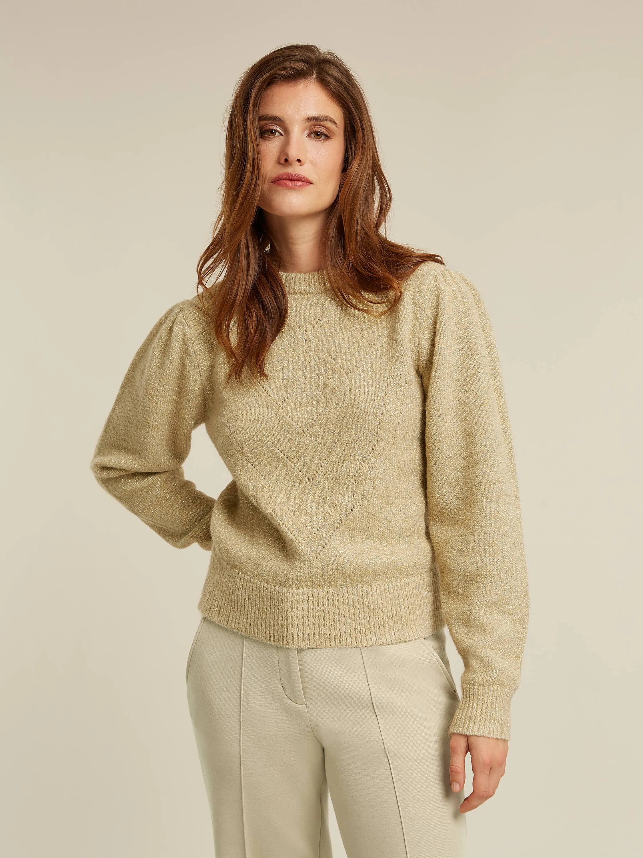 Brielle pullover - Camel lurex