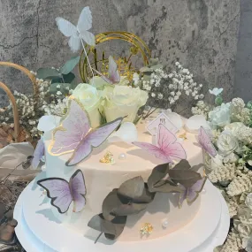 Butterfly & Flowers Cake 蝴蝶鲜花蛋糕