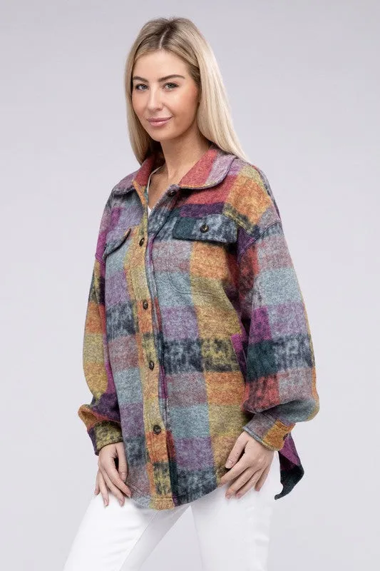 Buttoned Down Check Shirt Jacket