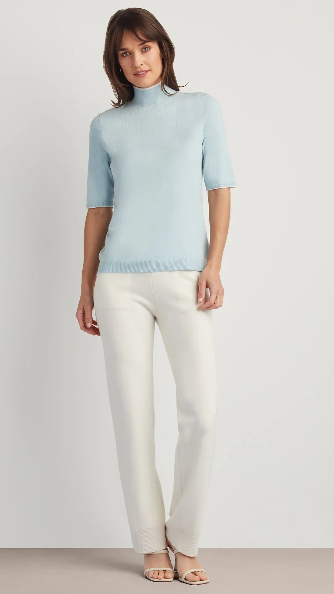 CARLEE MOCK NECK SWEATER TEE