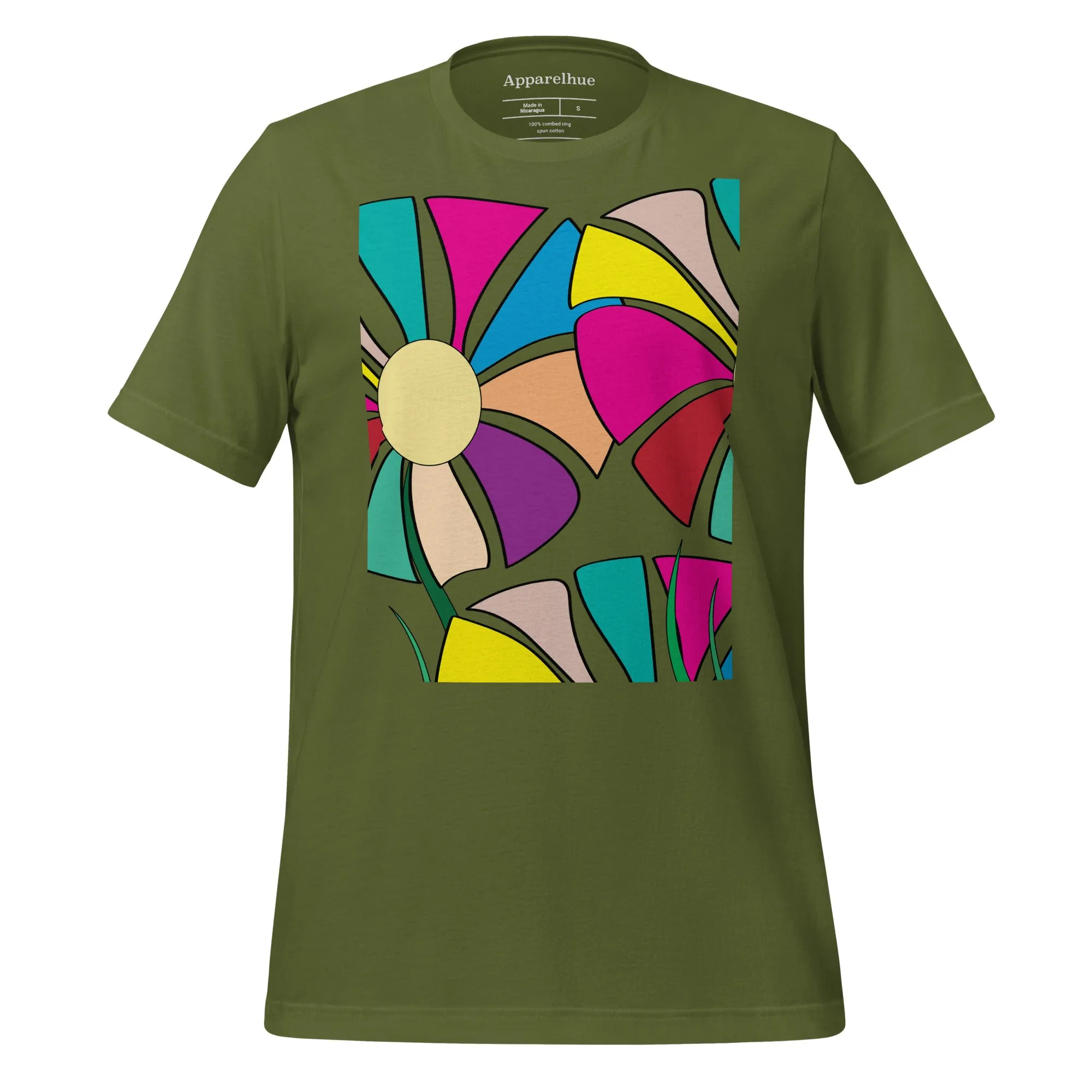 Colorful Flower T-Shirt, Vibrant Floral Art Tee, Wildflower Unisex T-Shirt, Flower Lovers Tee