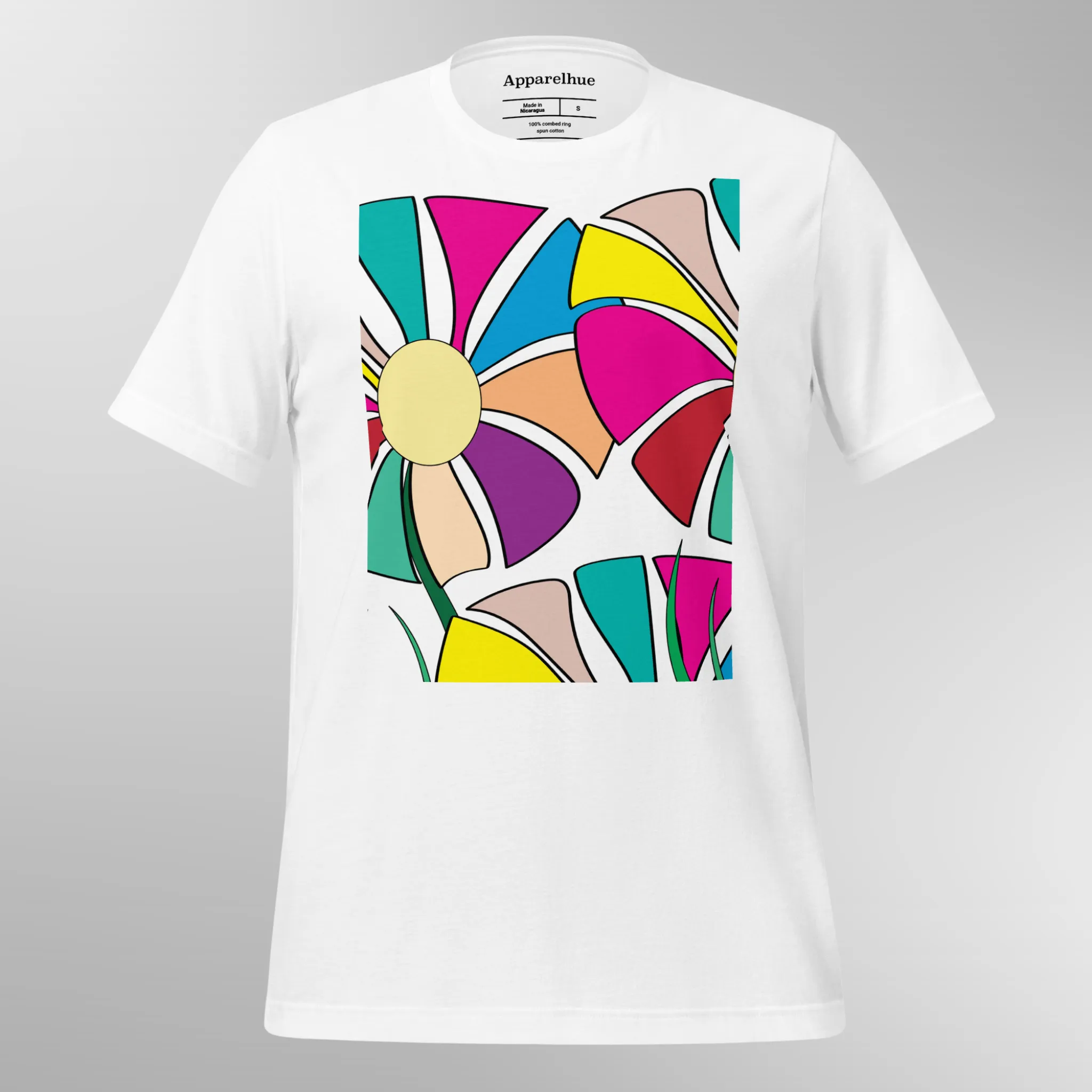 Colorful Flower T-Shirt, Vibrant Floral Art Tee, Wildflower Unisex T-Shirt, Flower Lovers Tee