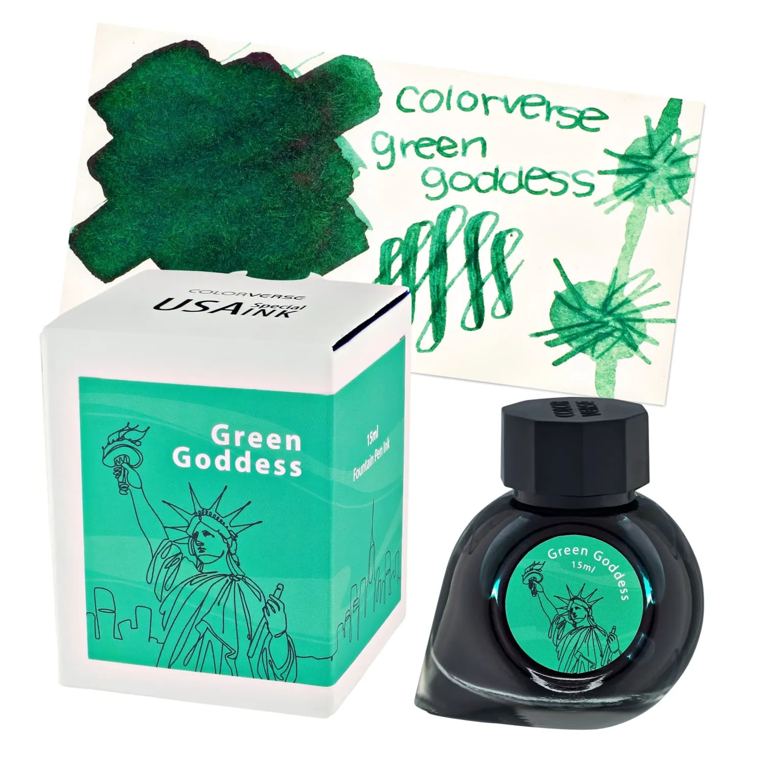 Colorverse USA Special Bottled Ink in New York (Green Goddess) - 15mL