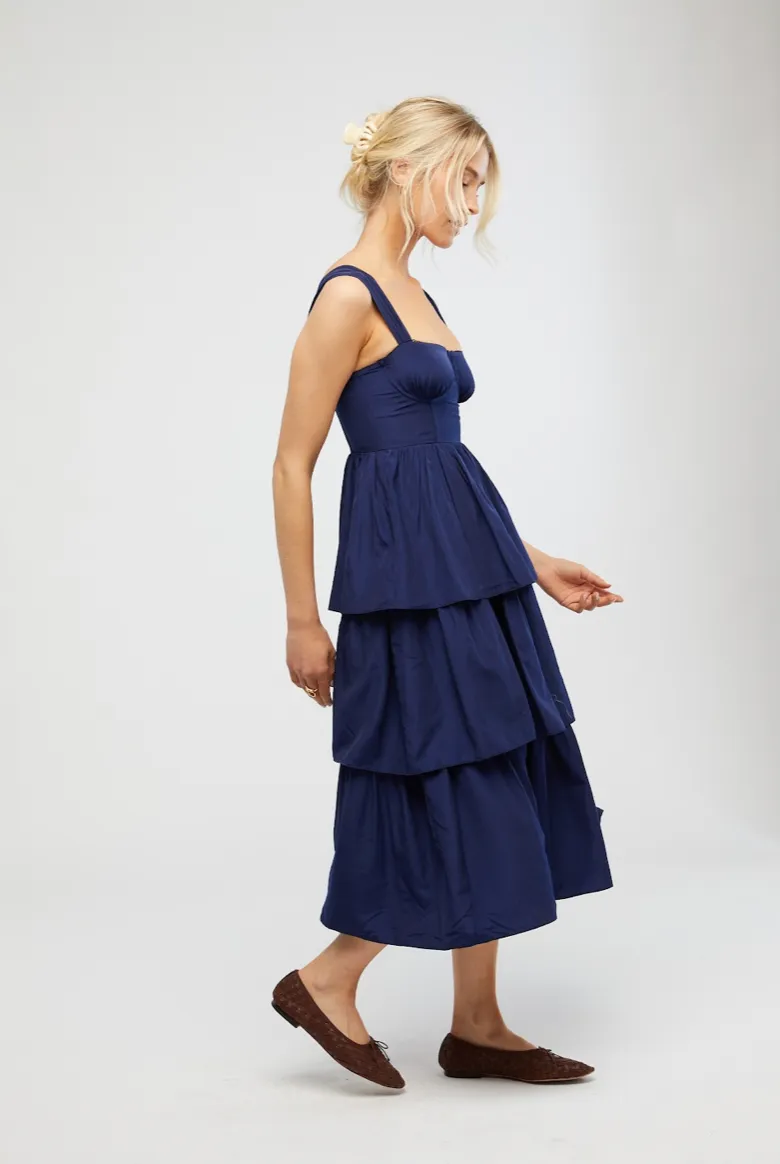 Corset Maxi Dress Navy