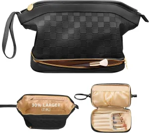 Cosmetic Travel Bag, Leather Makeup Bag