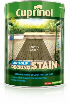 Cuprinol Anti Slip Decking Stain - Country Cedar 5L