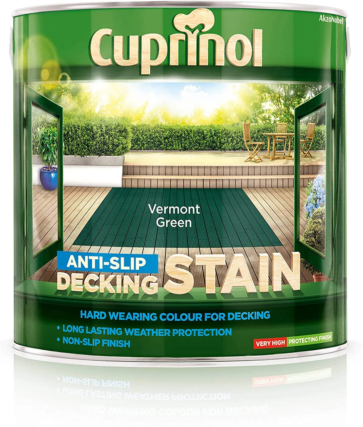 Cuprinol Anti Slip Decking Stain - Vermont Green 2.5L