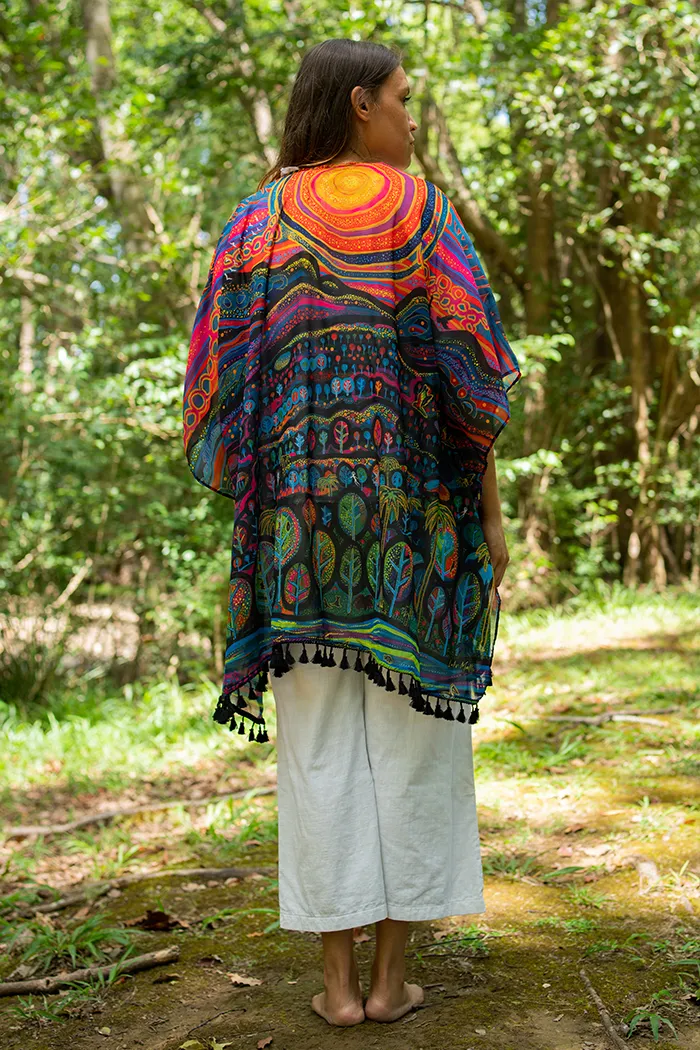 Currumbin Sunset Chiffon Shawl