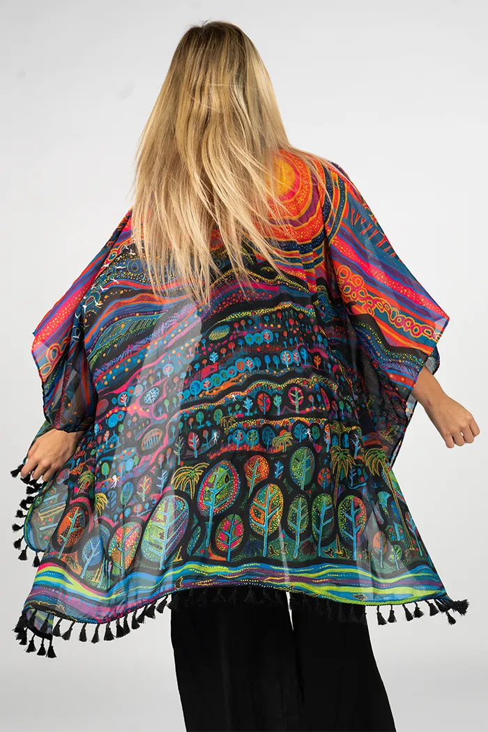 Currumbin Sunset Chiffon Shawl