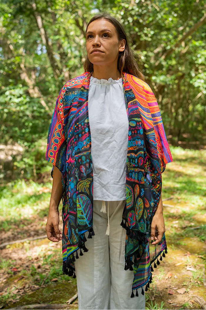 Currumbin Sunset Chiffon Shawl