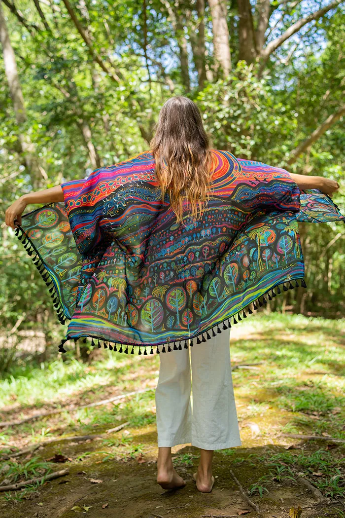 Currumbin Sunset Chiffon Shawl