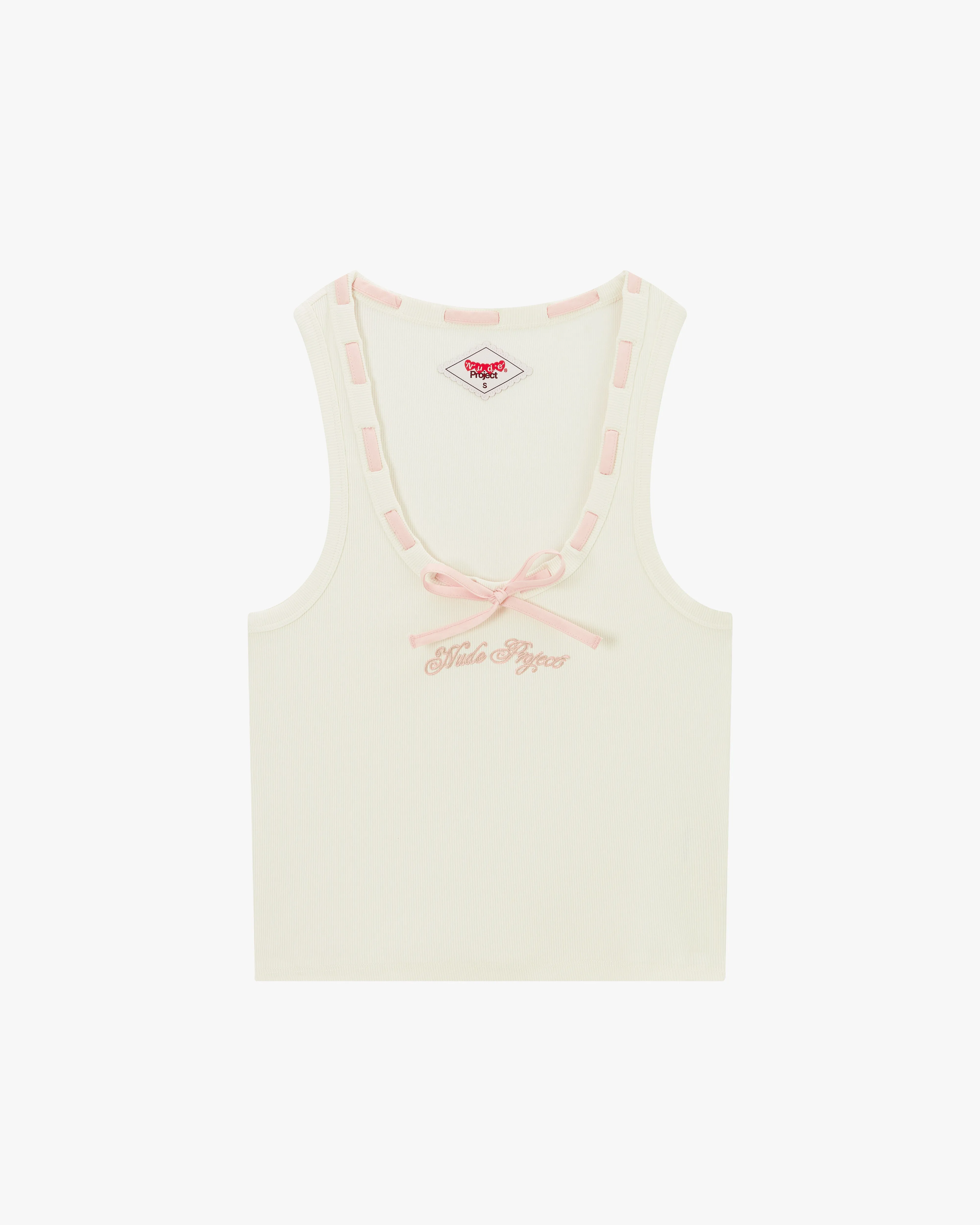 CUTIE BOW TANK TOP PINK