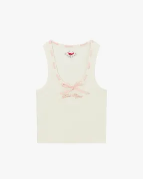 CUTIE BOW TANK TOP PINK