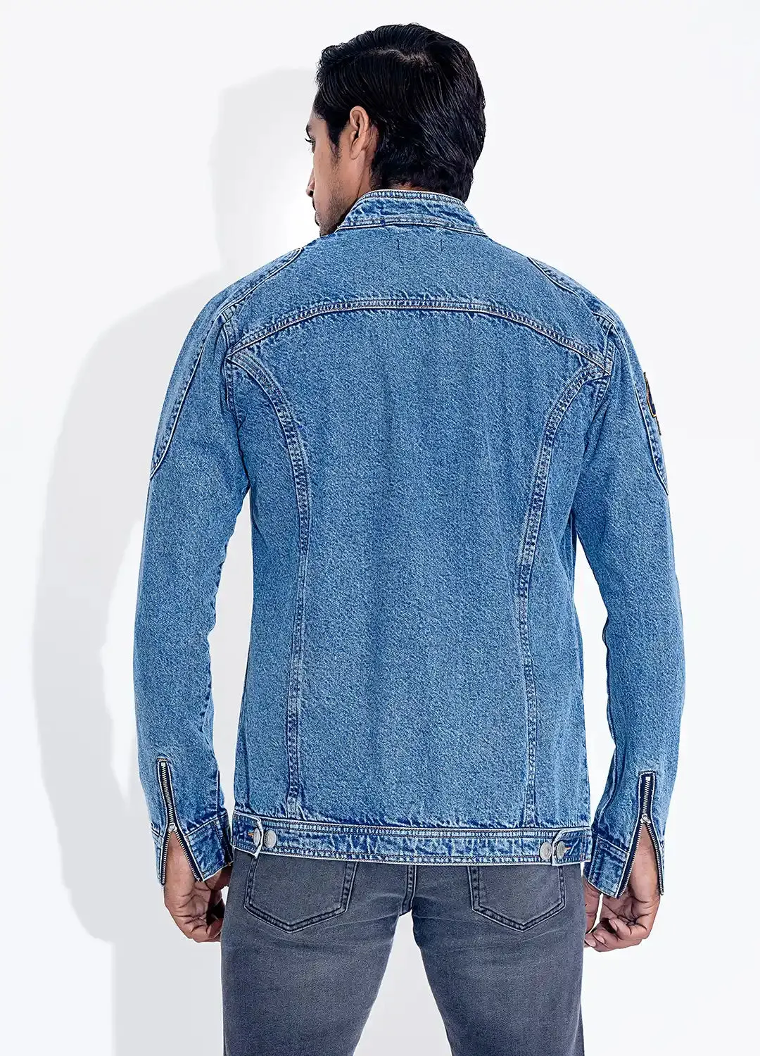 Denim Biker Jacket