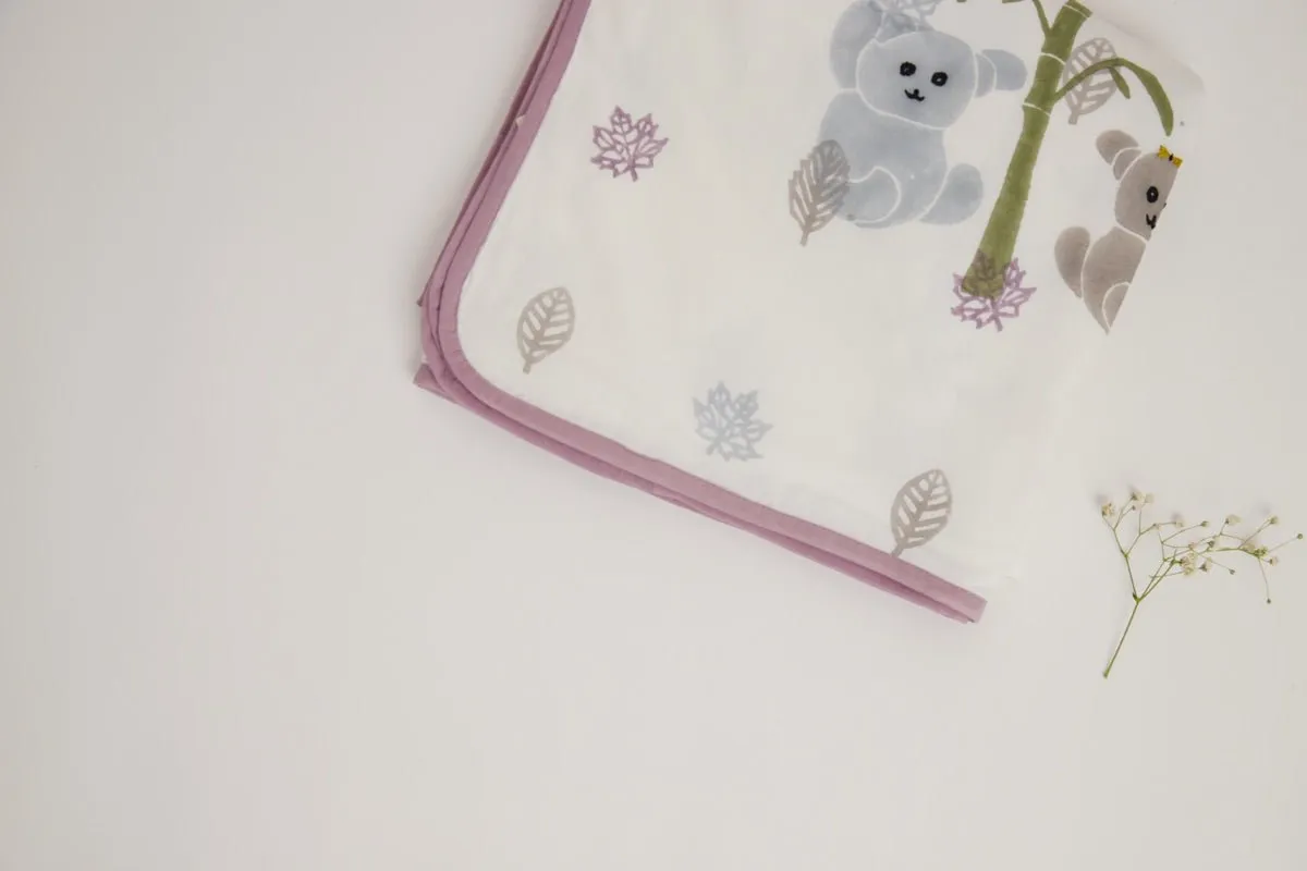 Dohar- K for Koala- Purple | Muslin blanket