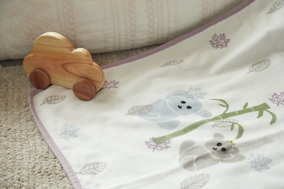 Dohar- K for Koala- Purple | Muslin blanket