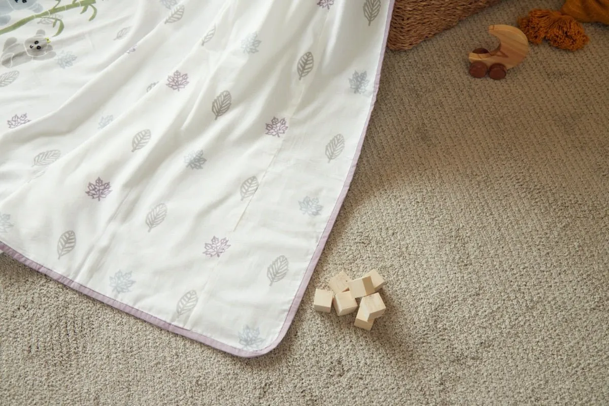 Dohar- K for Koala- Purple | Muslin blanket