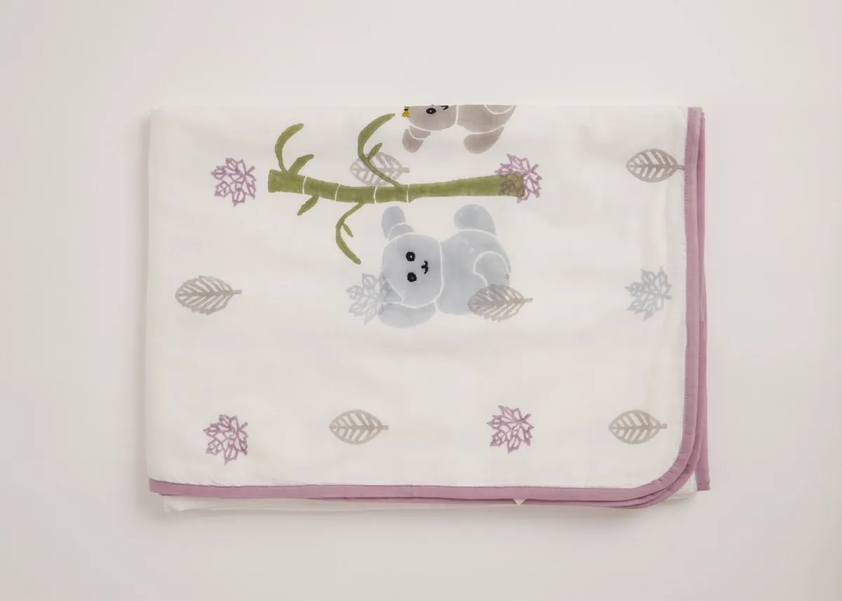 Dohar- K for Koala- Purple | Muslin blanket