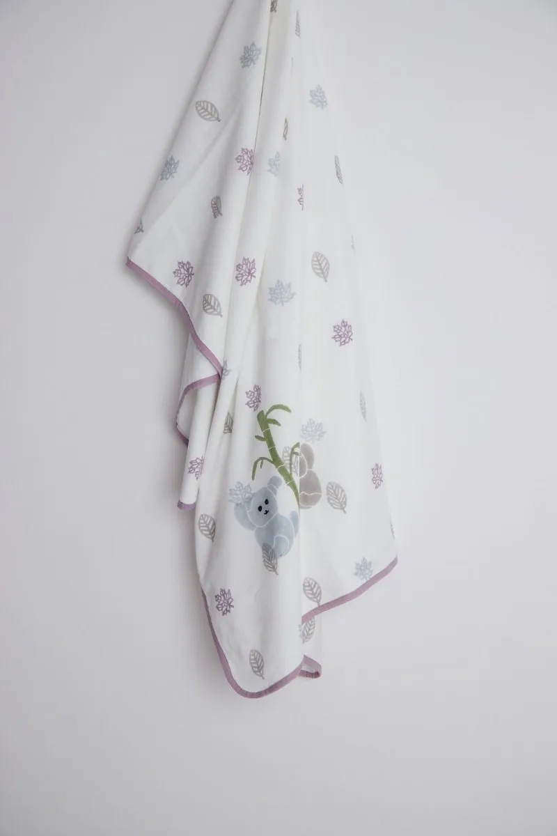 Dohar- K for Koala- Purple | Muslin blanket