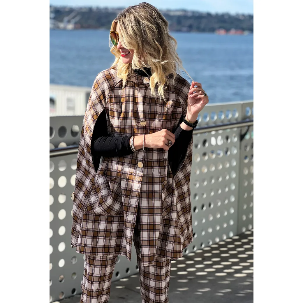 Everyday Pants - Brown Plaid