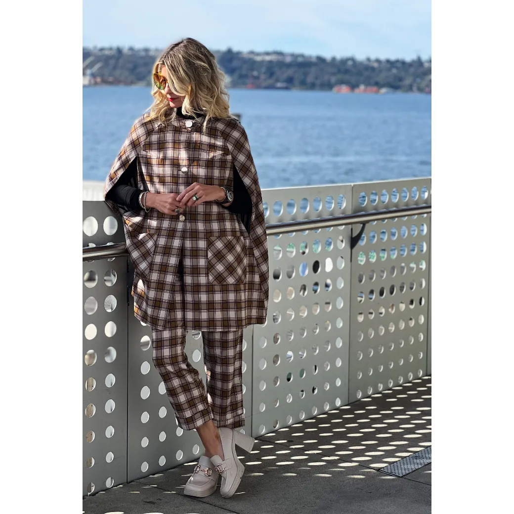 Everyday Pants - Brown Plaid