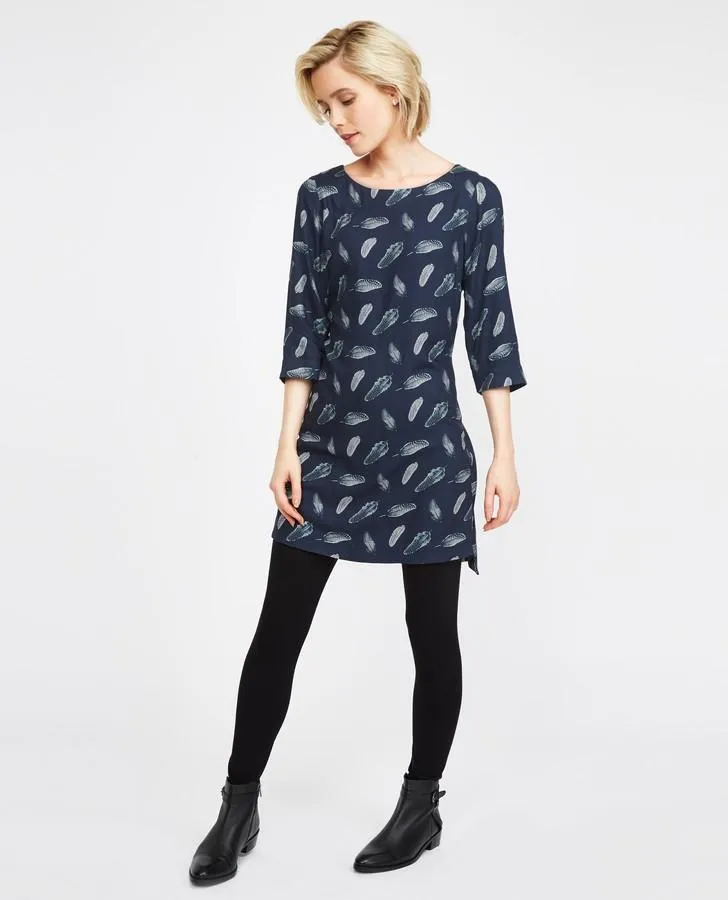 Feathers Navy Twill Tunic