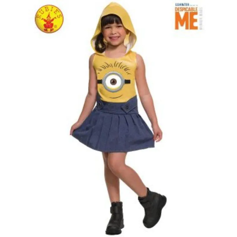 Girls Minion Face Dress - S