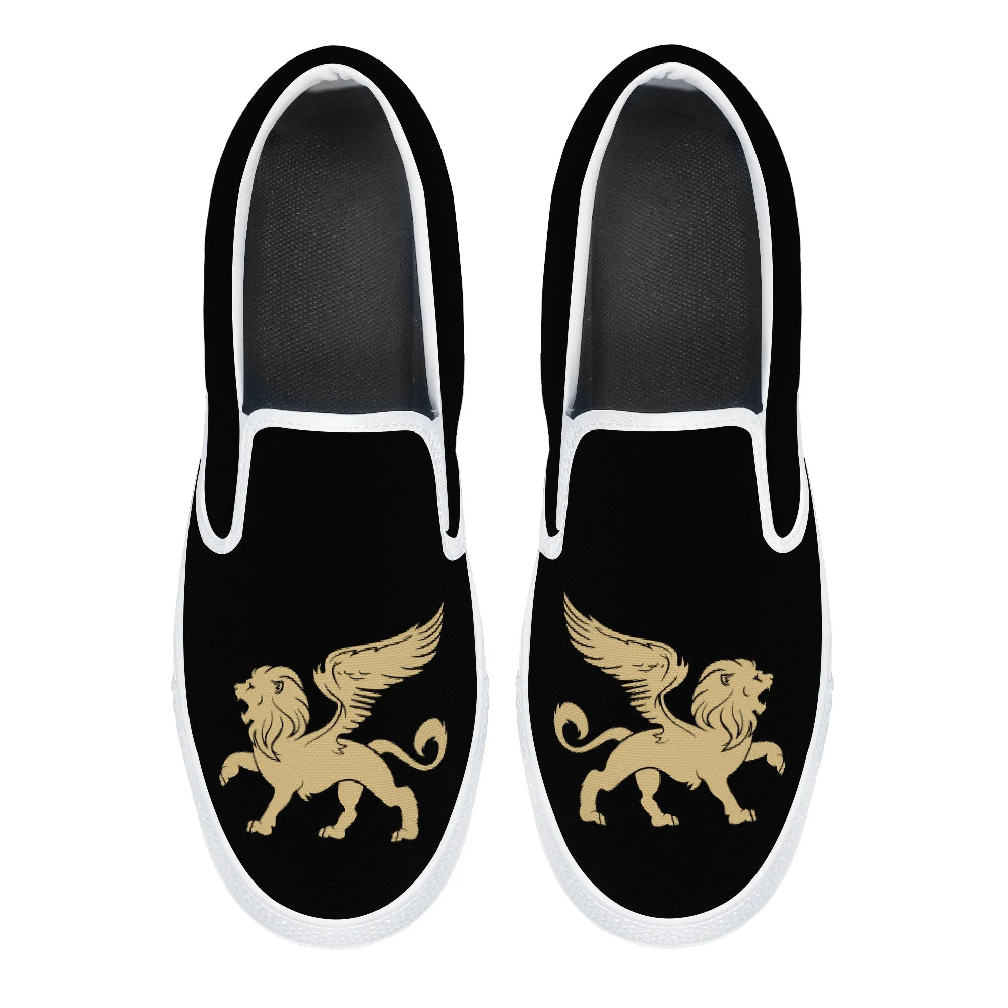 Gold Lion V2 Slip-on Shoes | Low Top Customized | Shoe Zero