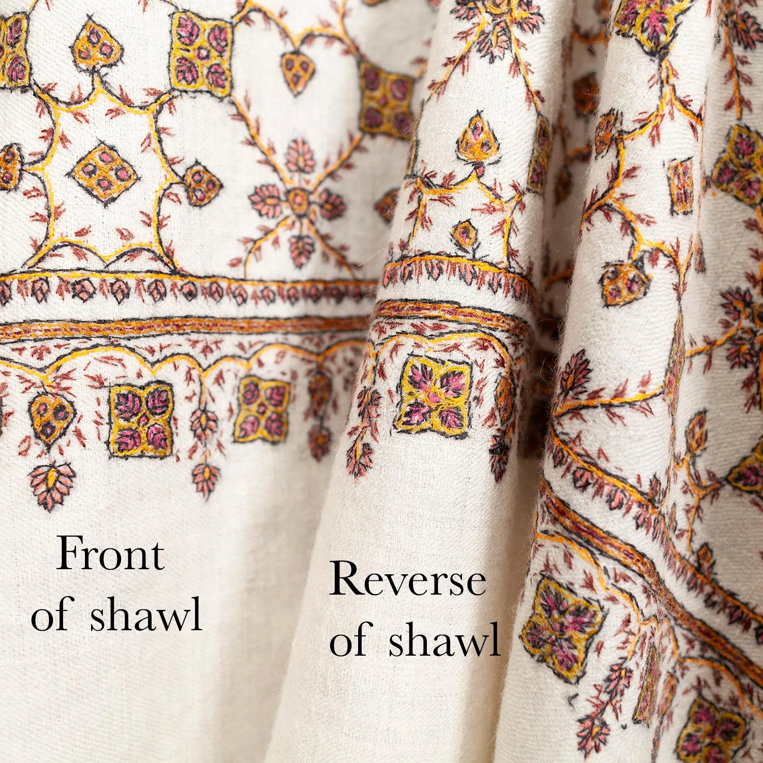 Hand Embroidered Jamawar Shawl 'Nowsheen'