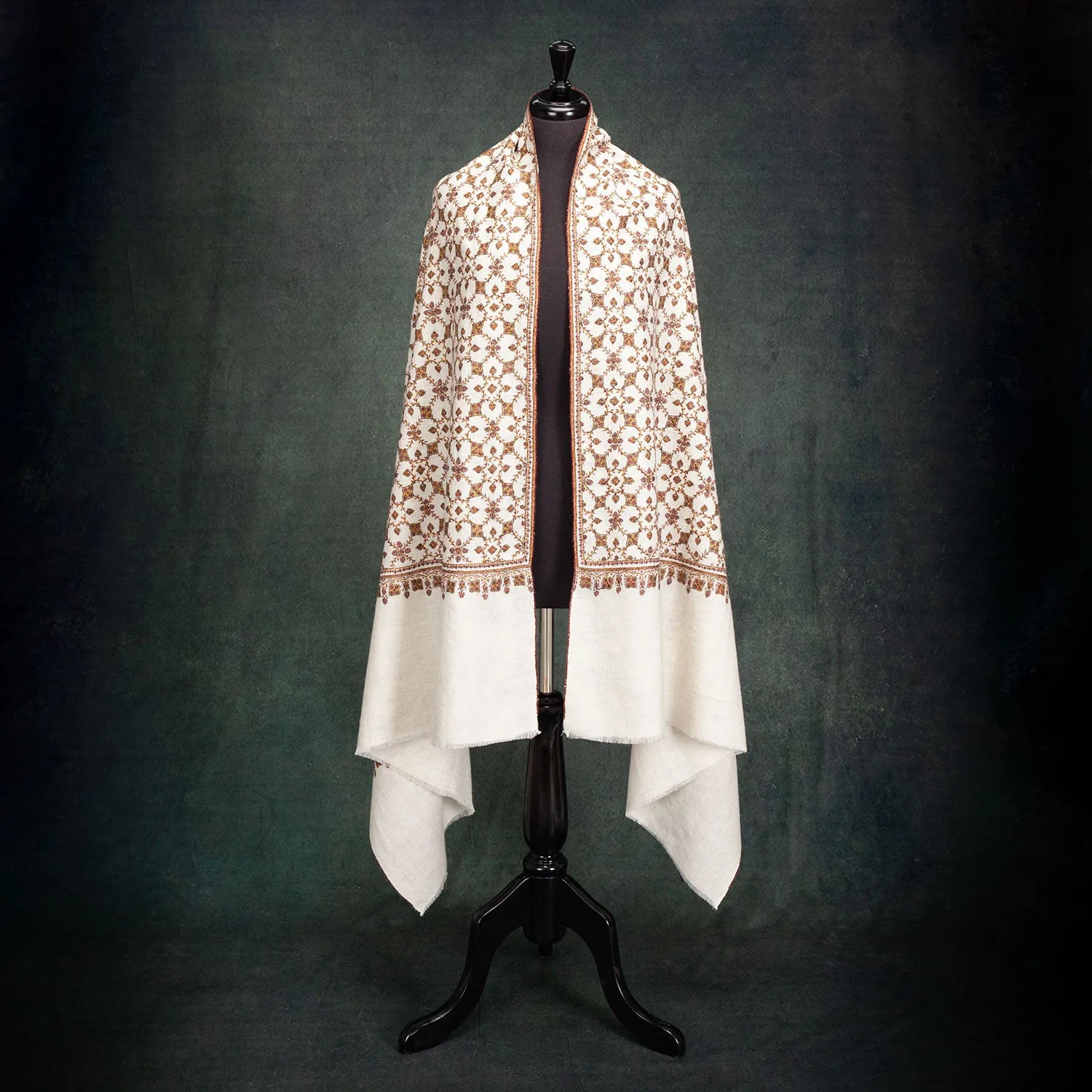 Hand Embroidered Jamawar Shawl 'Nowsheen'