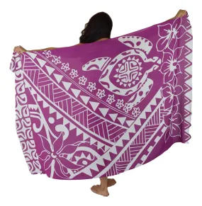 Hawaiian Tribal | Turtle Sarong | Purple Sarong | Pareo