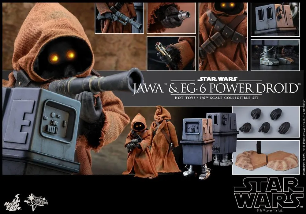 Hot Toys 1/6 Star Wars ANH Jawa & EG-6 Power Droid 1/6 Scale Collectible Figure Two-Pack MMS554 Action Figure