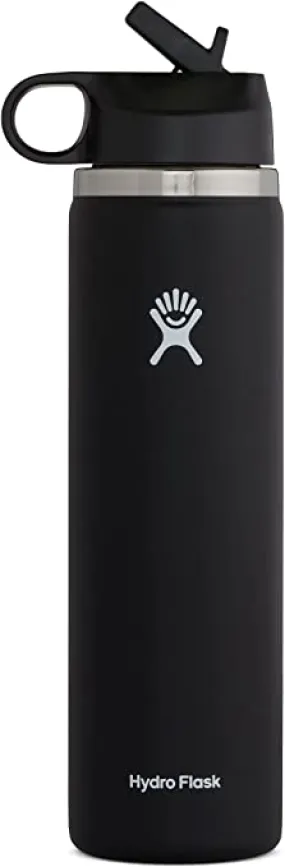 Hydro Flask Wide Mouth Straw Lid - Stainless Steel Reusable Water Bottle - Vacuum Insulated